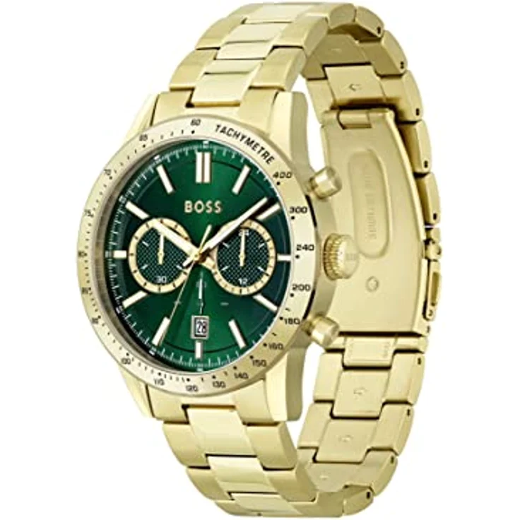 Boss Armbanduhr Herren Quarz Allure 1513923, Quarzuhr, 44 mm, gelbgold – Bild 2