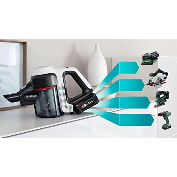 Bosch BBS711W Handstaubsauger Unlimited 7, 40 min Akkubetrieb, grau/schwarz – Bild 3