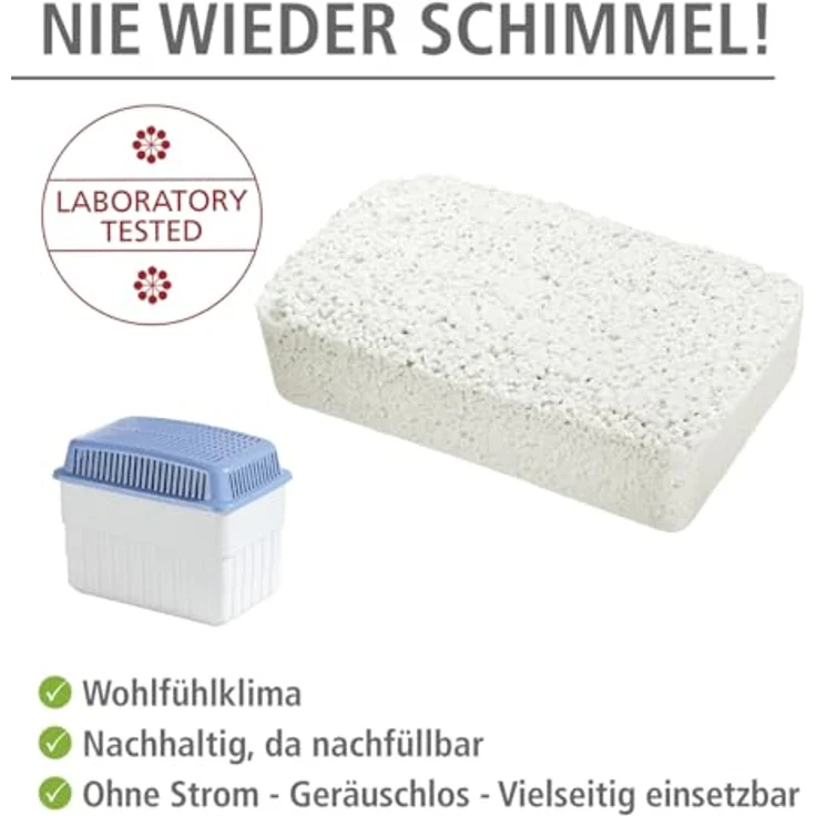 WENKO Feuchtigkeitskiller 1 kg Nachfüllpack - Raumentfeuchter, Calciumchlorid – Bild 2