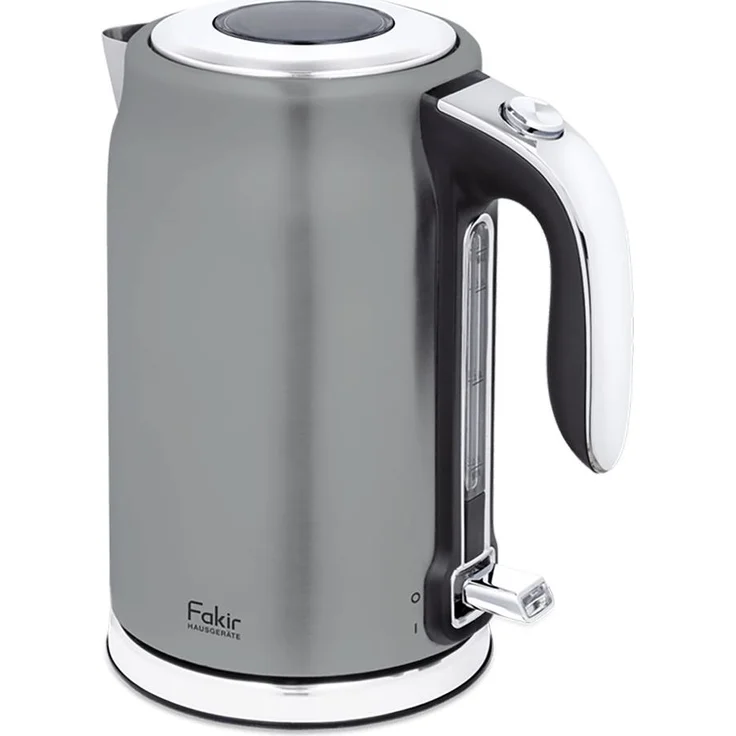 Fakir Adell Wasserkocher 1,7 Liter 2200 Watt Edelstah Gehäuse, Silverstone Anthrazit