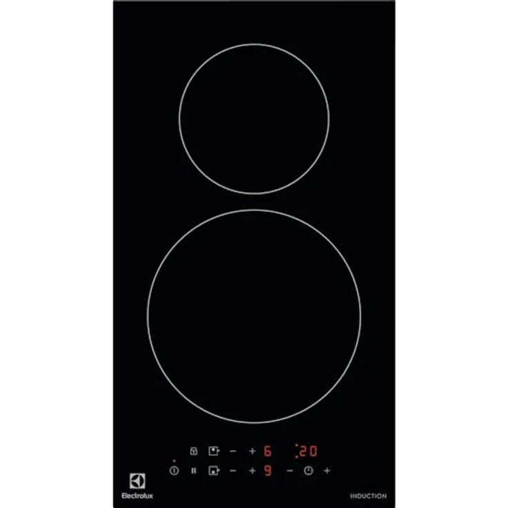 Electrolux Induktionskochfeld Domino 29 cm, einstellbarer Timer, schwarz