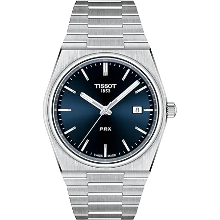 Tissot PRX T137.410.11.041.00, Herren-Armbanduhr mit blauem Ziffernblatt, Edelstahlgehäuse Ø 40mm, Quarz-Uhrwerk, Saphirglas, 10 bar wasserdicht – Bild 1