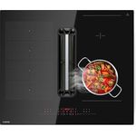 Klarstein AirJet Hybrid DSM_Airjt.Hybri_60BK, Induktionskochfeld mit integrierter Dunstabzugshaube, 4 Zonen, Touch-Bedienfeld, 12 kW, schwarz