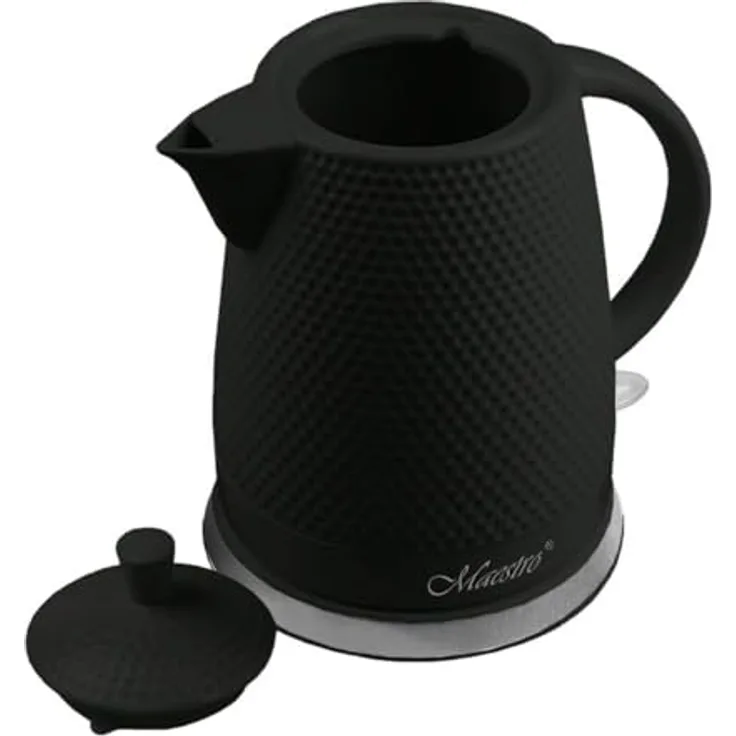 Feel Maestro Wasserkocher MR-069 Weiß Schwarz Keramik 1500 W 1,5 l, Hochwertige Abmessungen, Langlebig, Flexible Gestaltung