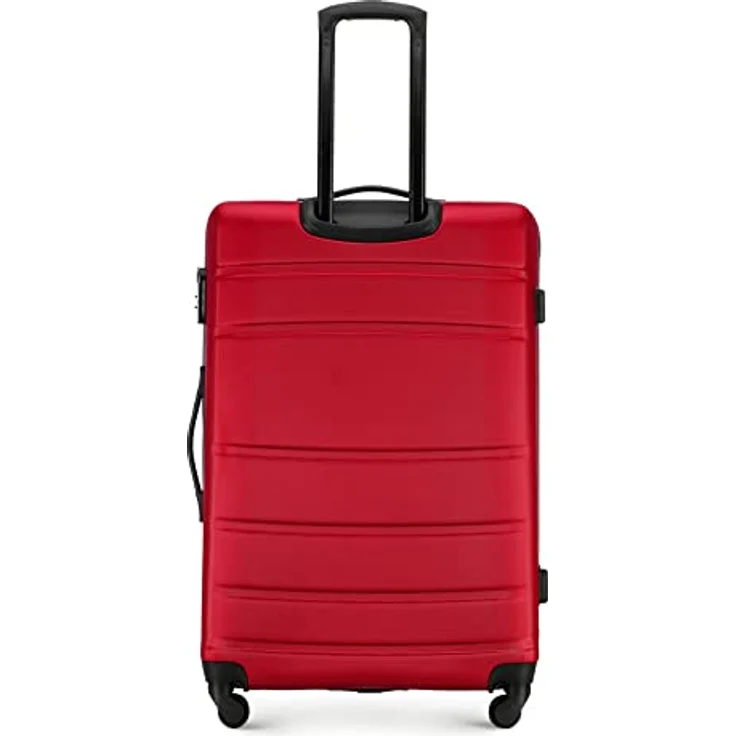 WITTCHEN Großer Koffer Trolley Koffer Reisekoffer aus ABS Hartschalen Trolley 4 Rollen Kombinationsschloss Rot 56-3A-653-35 – Bild 4