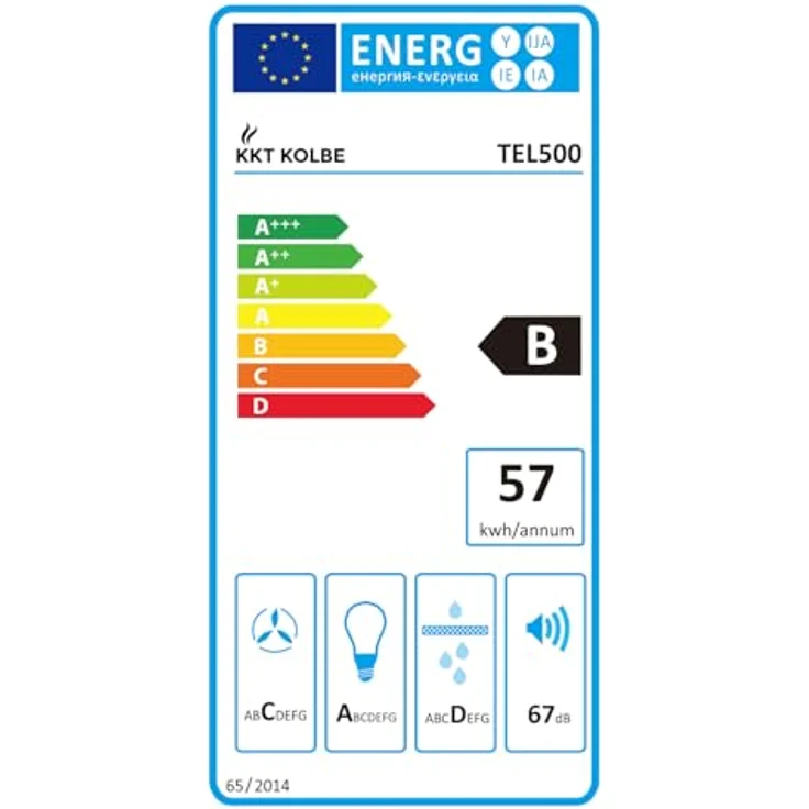 KKT KOLBE TEL500, Dunstabzugshaube 60cm mit Abluft- und Umluftbetrieb, LED-Beleuchtung und Gestensteuerung – Bild 3