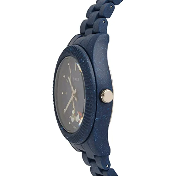 Timex Peanuts Herren-Armbanduhr TW2V53300, 41 mm, blaues Armband, blaues Zifferblatt, wasserfest bis 30 m – Bild 4