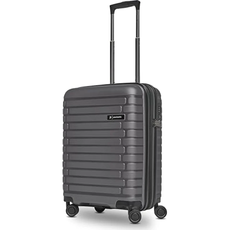 Pactastic Hartschalen Kabinen-Koffer | Kleiner Cabin-Trolley 40 x 20 x 55 cm von 40 auf 48 Liter erweiterbar | aus hochwertigem Polypropylen | 4 Doppelrollen & TSA-Schloss (Collection 04) – Bild 1