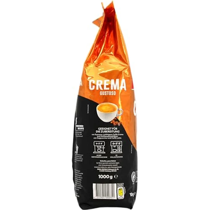 GUT&GÜNSTIG Crema Gustoso Kaffeebohnen, 100% Arabicabohnen, kräftiges Aroma, 1000 g – Bild 4