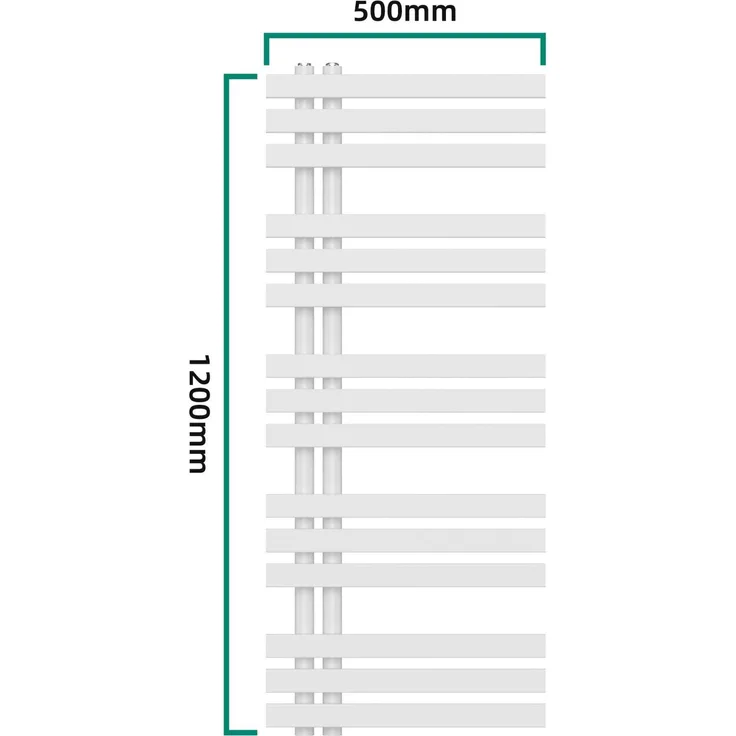 Neu.Haus Slidre, Handtuchheizkörper, 561 W, weiss, platzsparendes Design, einfache Wandmontage