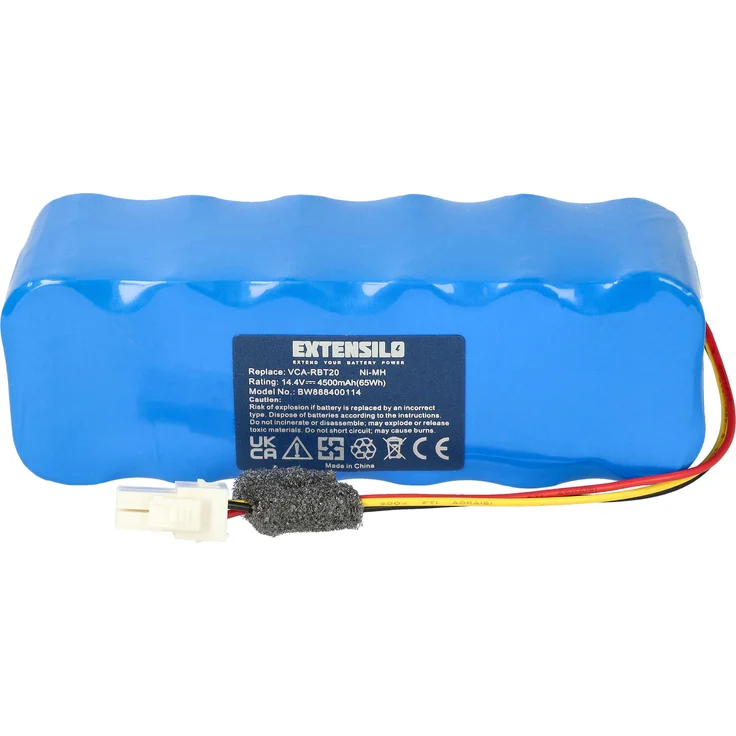 EXTENSILO Akku für Samsung Navibot SR8847, SR8848, SR8849, SR8843, SR8844, SR8845, SR8846, SR8841, 4500 mAh, 14,4 V, NiMH, hohe Leistungsfähigkeit