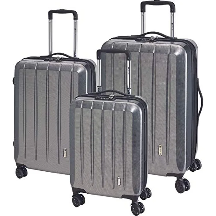 CHECK.IN Trolley-Set London 2.0, 3-TLG., Carbon/Silber