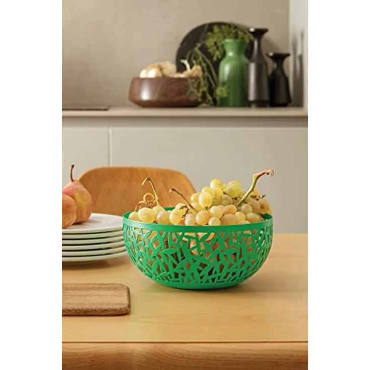 Alessi Cactus MSA04/21GR - Obstschale, Durchbrochen aus Stahl, Epoxidharzlackiert, Grün, 21 cl – Bild 2