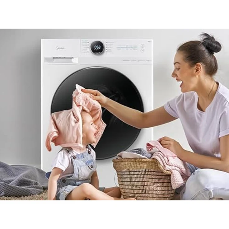 Midea MF200W80WB-14AS, Frontlader-Waschmaschine, A, Fassungsvermögen 8 kg, Standgerät, Breite 60 cm – Bild 5