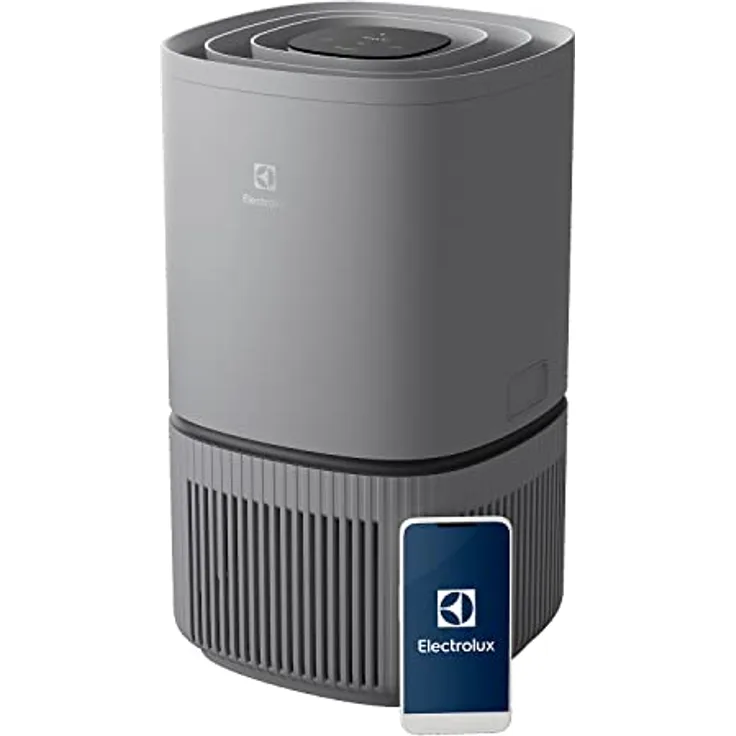 Electrolux Pure 500 Luftreiniger Modell EPO50371UG, Wi-Fi, 3.5 kg, leise um 20 dB, reinigt die Luft von Bakterien und Viren, Urban Grey