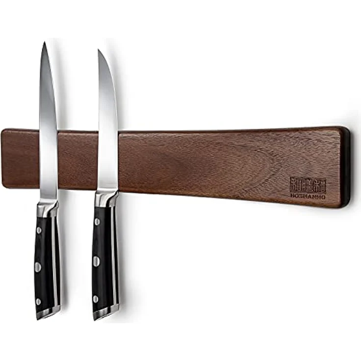 HOSHANHO Magnetleiste Messer, Messerhalter Magnetisch für Wand, Magnet Messerhalter Holz Knife Holder für Utensilien und Aufbewahrung Magnetisch Werkzeuge, 40cm/16in – Bild 1