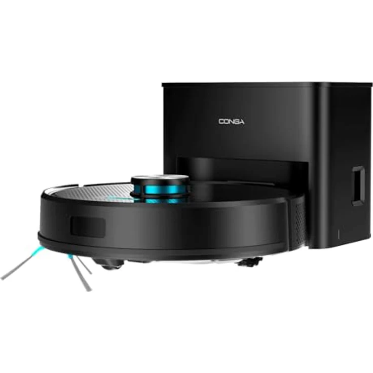 Cecotec Conga Y50, Staubsaugerroboter mit Lasernavigation, 5000 Pa Saugdruck, selbstentleerender Basis, Multifunktionsbürste für alle Oberflächen – Bild 4