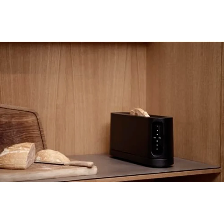 Jacob Jensen Langschlitztoaster Schwarz, 850 W für 2 Scheiben mit Soft-Lift-Mechanismus und 7 Bräunungsstufen – Bild 6