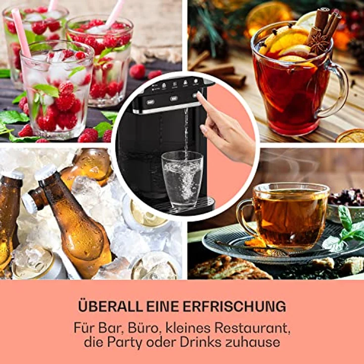 Klarstein Eiswürfelmaschine für Zuhause Camping Gastro, Schnelle Mini Eiswürfelmaschine Klein, Profi Eismaschine für Große Kleine Klare Eiswürfel, Selbstreinigend mit 3L Eiswürfelbehälter, 20kg/24h – Bild 3