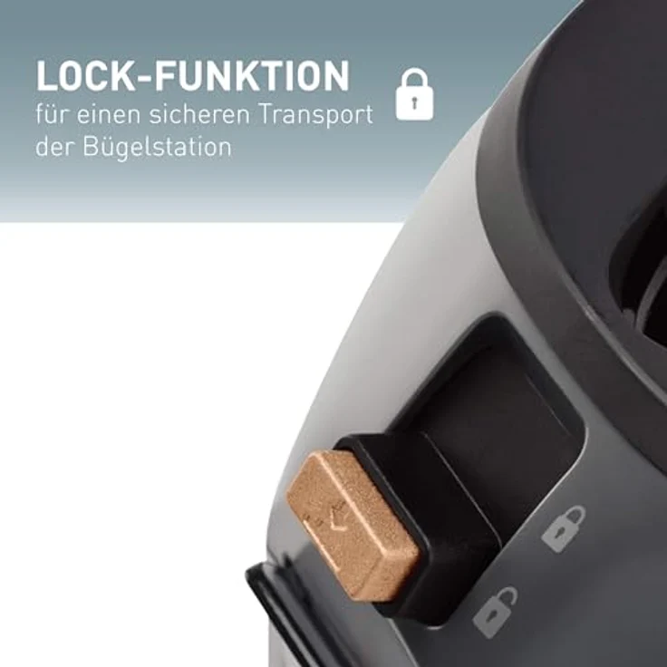 Heinrich´s Dampfbügeleisen HDS 8722, 3200W, 250g/min Dampfstoß, 5,5 Bar, 1,5L Wassertank, 3 Funktionen, Display – Bild 6