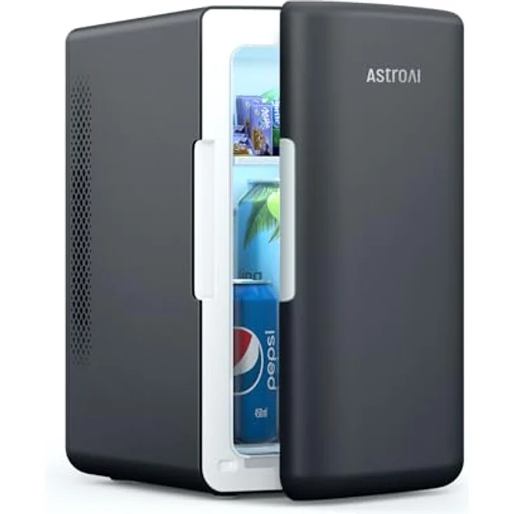 AstroAI 2 in 1 Mini Kühlschrank 6L, Kühl- und Heizfunktion, 12V/220V für Autos und Büros, Schwarz – Bild 1