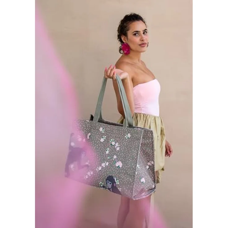 Fritzi aus Preußen Fritzi x Frida Kahlo Easy01 Limited Shopper Tasche, 46.5 cm, grau, 100% Baumwolle – Bild 2