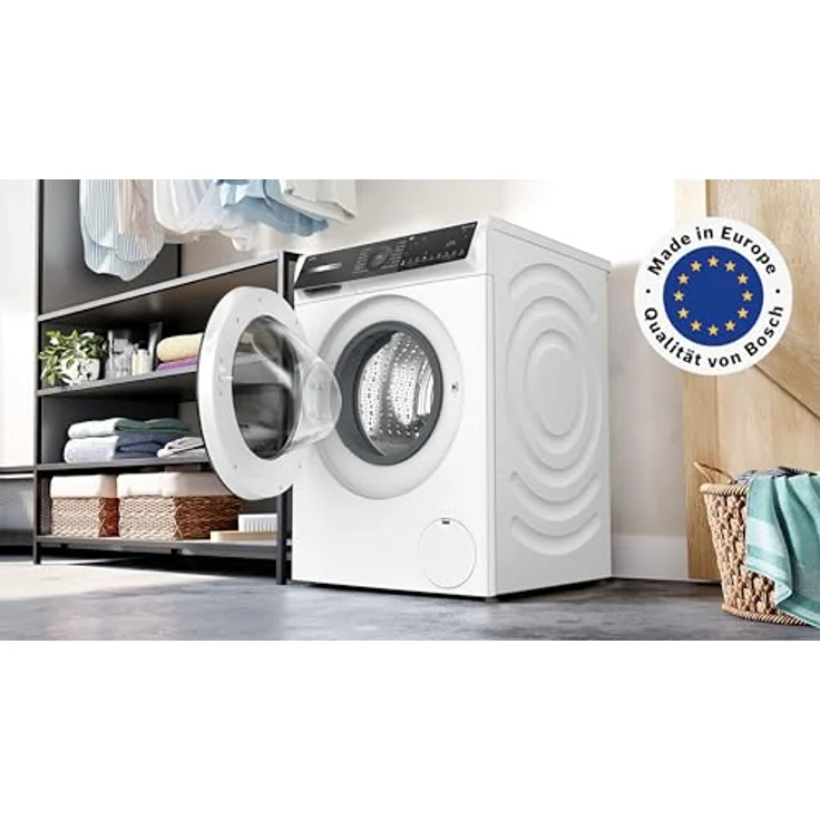 Bosch WGH244A40 Serie 6 Smarte Waschmaschine 9 kg 1400 U/min i-DOS Fleckenautomatik Iron Assist Speed Perfect Active Water Plus Hygienisch Waschen, Weiß – Bild 3