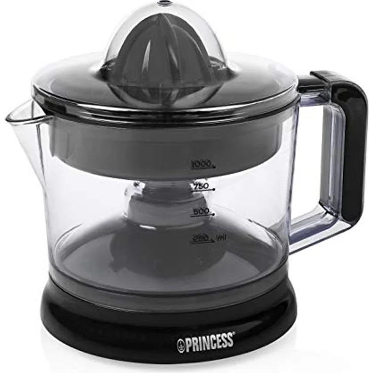 Princess 01.201004.01.001 Zitruspresse Classic, schwarz, 1,0l, Kabelaufbewahrung – Bild 2