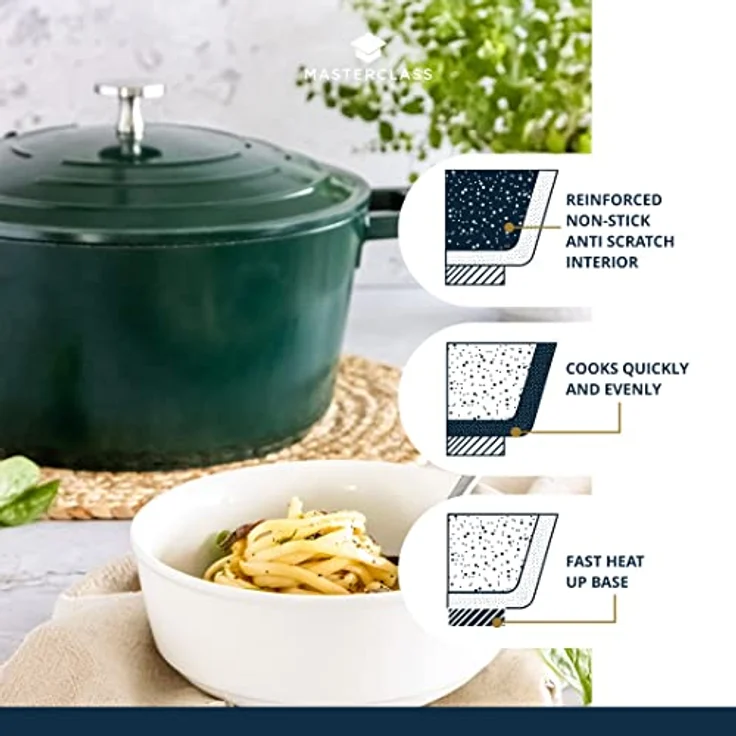 MasterClass Cast Aluminium 4L Round Casserole Dish with Lid – Bild 4