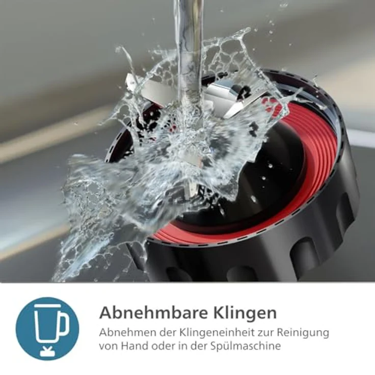 Versuni Philips 5000-Serie Standmixer - 1000 W. ProBlend Plus-Technologie. 2L maximales Fassungsvermögen. Spülmaschinengeeignete Teile. Schwarz (HR3020/20) – Bild 4