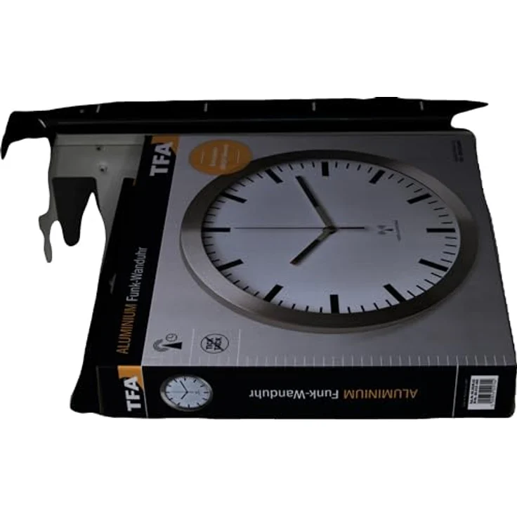 TFA Dostmann Funk-Wanduhr 60.3528.02 mit geräuscharmem Uhrwerk 300 mm (Weiss) – Bild 2