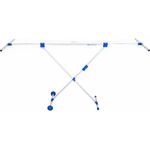 Stewi Combi Maxi, Wäscheständer aus Aluminium mit ausziehbarer Breite von 90-160cm, Silber