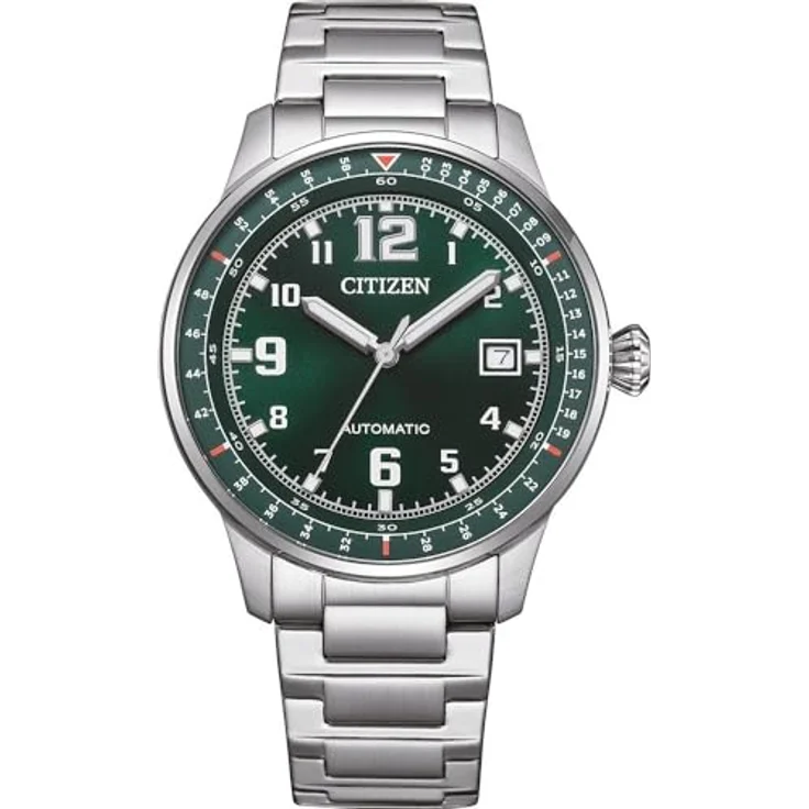 Citizen Herrenuhr Mechanisch NJ0190-51X, Edelstahlgehäuse mit schwarzem Zifferblatt und automatischem Uhrwerk – Bild 1