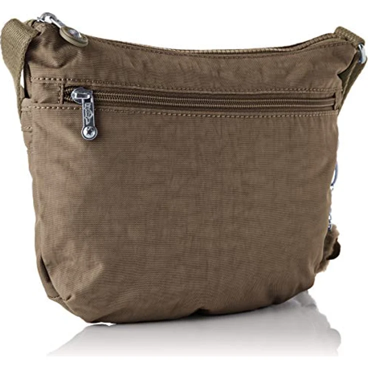 Kipling Basic Ewo Umhängetasche, 24 cm, robuste Nylon Schultertasche mit verstellbarem Gurt und Seitentaschen, Beige – Bild 3