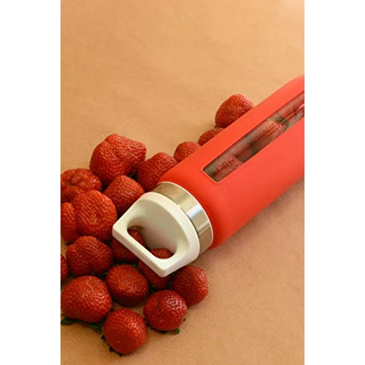 Sigg Dream Scarlet, Silikonhülle, 0.65 L, Hitzebeständig, BPA Frei, Dunkel Rot Glas Trinkflasche, 7.6 x 7.6 x 24.4 cm – Bild 4