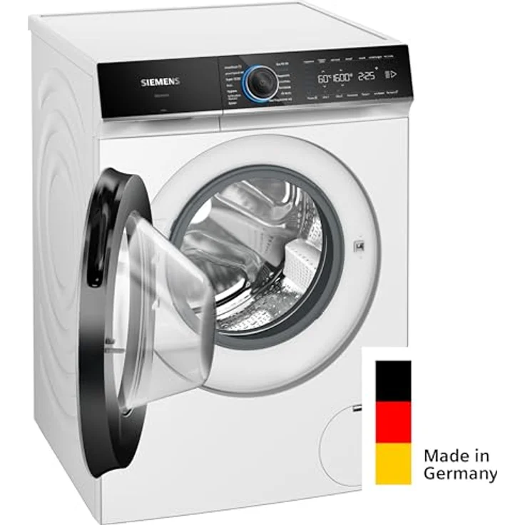 Siemens WG56B2A41, iQ700, Smarte Waschmaschine 10 kg, 1600 U/min, Made in Germany, i-Dos, Antiflecken-System, smartFinish Bügelhilfe, speedPack XL, Mini load, Eco-freundlich (Weiß) – Bild 2