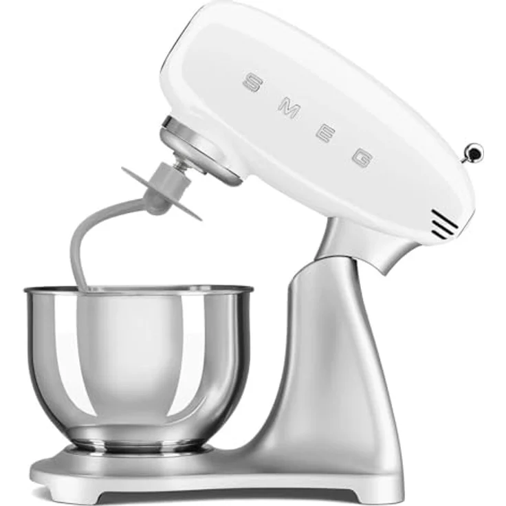 Smeg SMF04WHEU, Küchenmaschine in Weiß mit 800 Watt, 10 Geschwindigkeitsstufen und 4,8 L Edelstahlschüssel – Bild 2