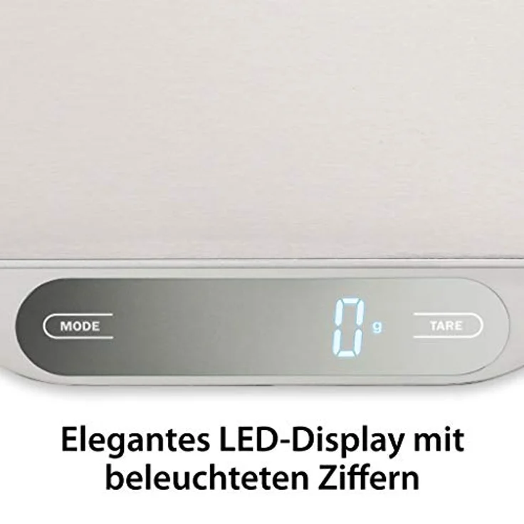 ADE Digitale Küchenwaage KE 1601 Ladina. Elektronische Waage mit XXL Wiegefläche aus Edelstahl für präzises Wiegen bis 15 kg. Mit Zuwiegefunktion (Tara), Auto-Hold. Inkl. Batterie. Silber – Bild 5