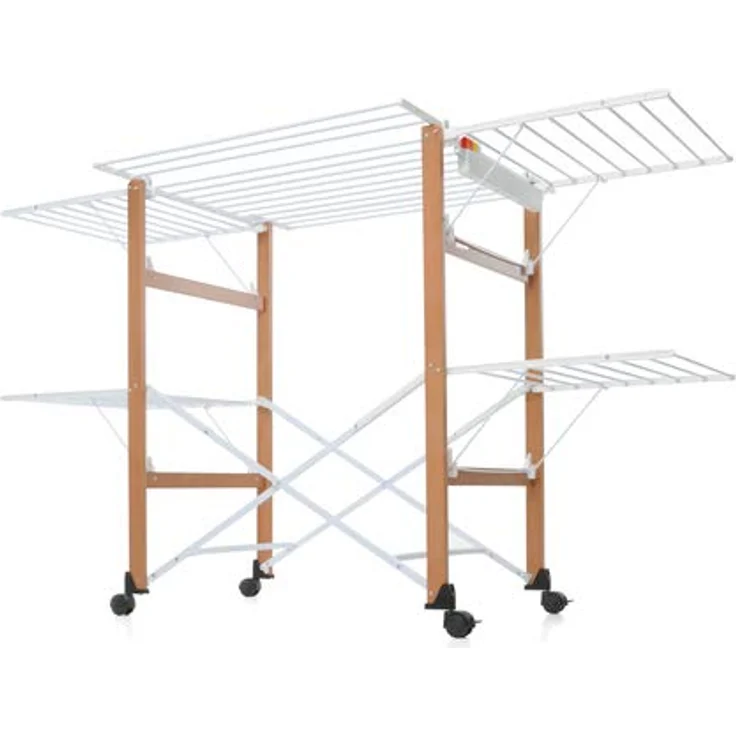 Foppapedretti Gulliver Faltwäscheständer, 105 x 80 x 174 cm, Holz, Walnuss – Bild 3