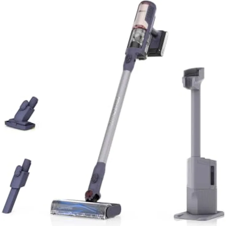 Shark BU3621EUT, Akku-Stielstaubsauger mit automatischer Absaugstation und motorisierter Bodendüse für Tierhaare
