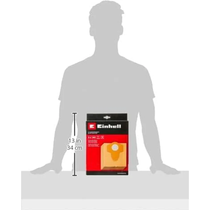 Einhell Schmutzfangsack 30L (5er Set) für Nass-Trockensauger, Papier, geeignet für Anschlussdurchmesser 65mm – Bild 4