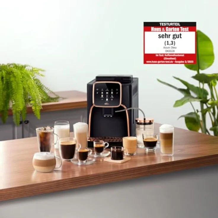 Arzum OK0028-0400 Kaffeevollautomat mit Touchscreen und 19 Bar Pumpendruck, Schwarz – Bild 6