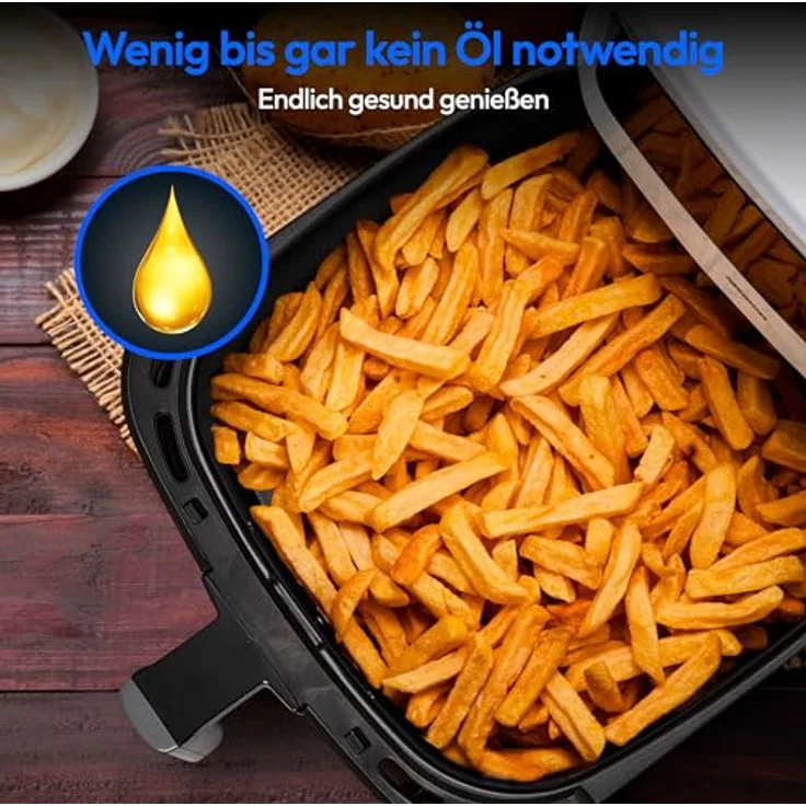 Medion® Heißluftfritteuse MD11750 P10 XL Duo, 2000 W, 6,3 L, Schüttelalarm, 9 Automatikprogramme – Bild 5