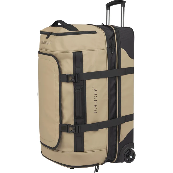 Normani Koffer Reisetrolley Samara 9831, 100-120 L, beige, wasserabweisend, mit zwei leichtlaufenden Rollen und abschließbarem Hauptfach