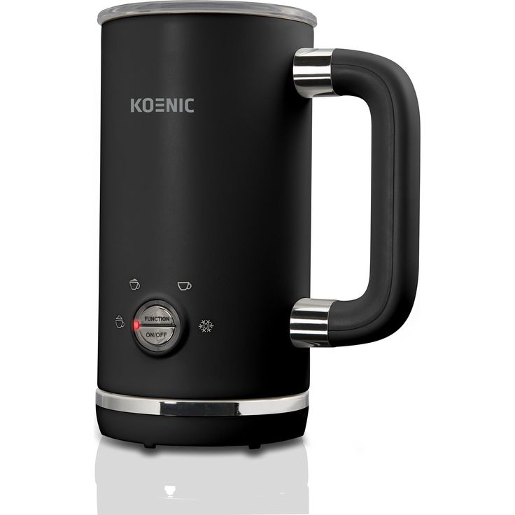 KOENIC KMF 15321 B Milchaufschäumer, Schwarz/Edelstahl, 500 Watt, 0,3 l