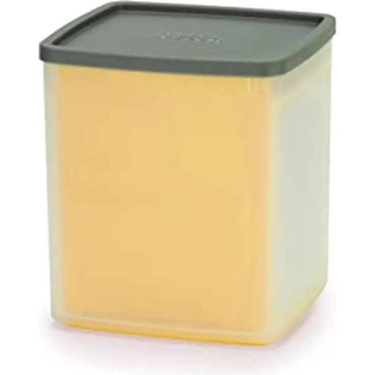 Joseph Joseph Duo Kastenreibe mit Behälter, Küchenkäsereibe mit groben und feinen Klingen, hellgelb