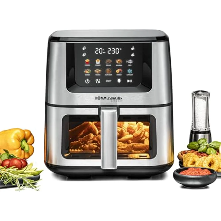 ROMMELSBACHER FRH 1850 XXL Heißluftfritteusen 1 kg Pommes, 7.5l, 1870 Watt, Schwarz – Bild 1
