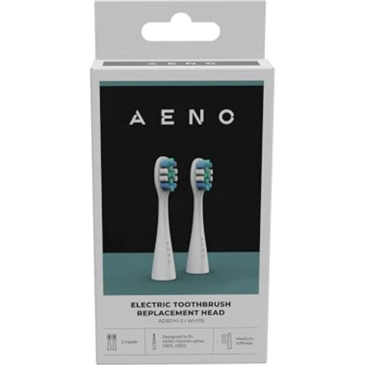 AENO ADBTH1-2 Ersatzzahnbürstenköpfe für ADB0001S/ADB0002S, Weiß, Ultraweiche Dupont-Borsten, 2 Stück im Set – Bild 5
