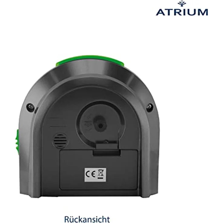 Atrium Kinder Wecker Analog Quarz mit Snooze und Licht, Schwarz Grün, A921-7 – Bild 4