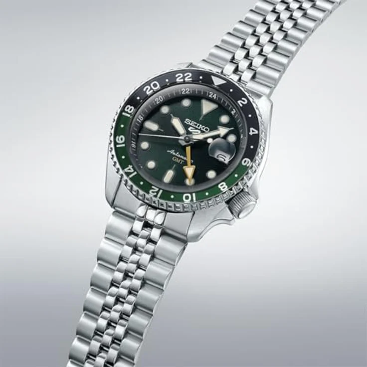 Seiko Montre 5 Sports GMT Automatique Cadran Vert, Armbanduhr mit grünem Zifferblatt SSK035K1 – Bild 2